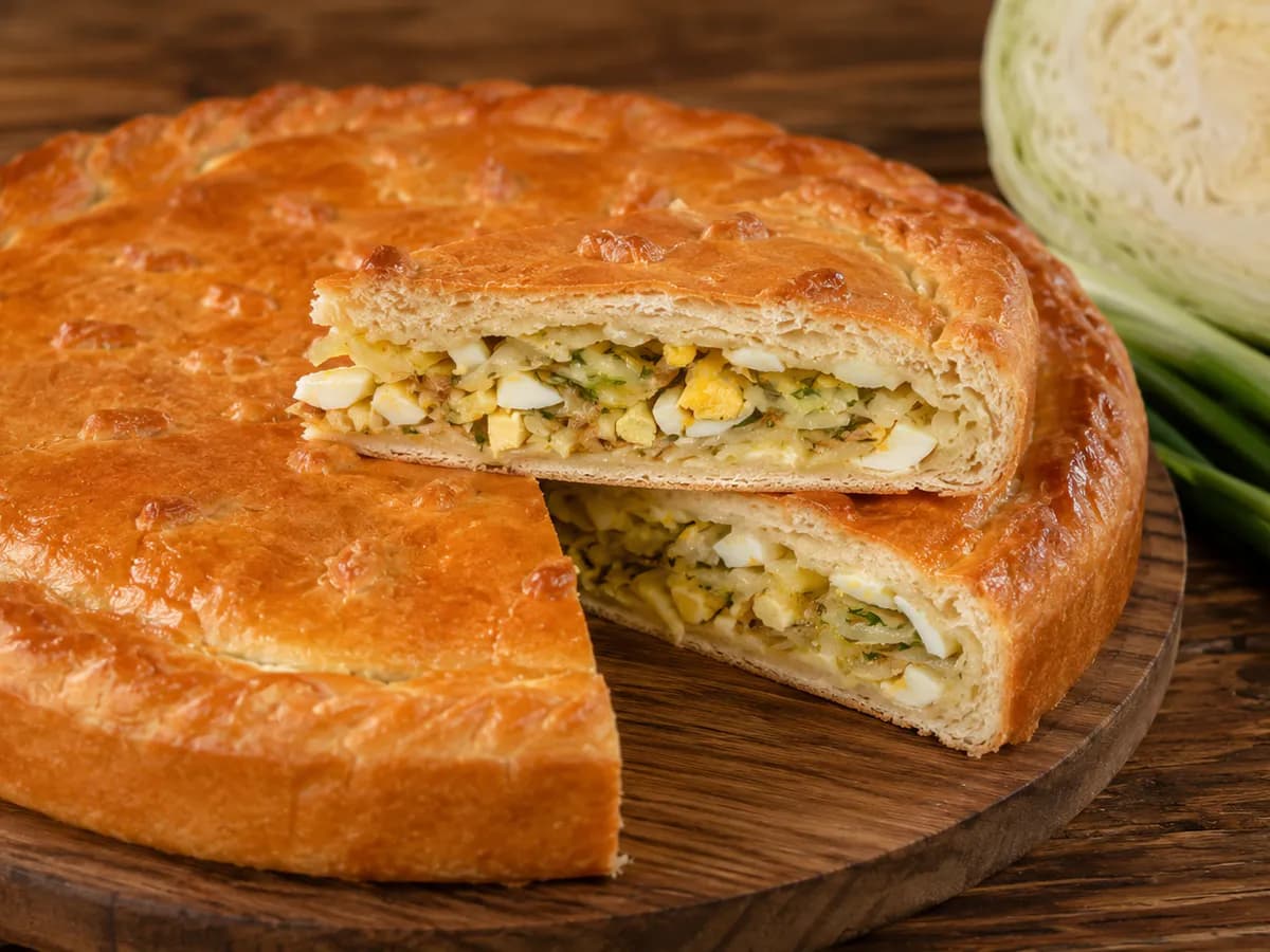 Пирог с капустой и яйцом на сметане: нежный, сочный и супер вкусный — идеален к чаю