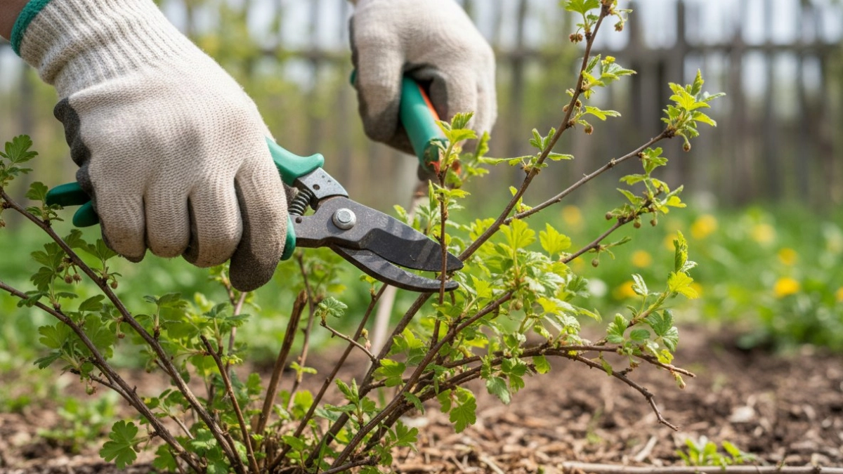 Весенняя обрезка крыжовника: как омолодить куст и не загустить его - все что нужно знать